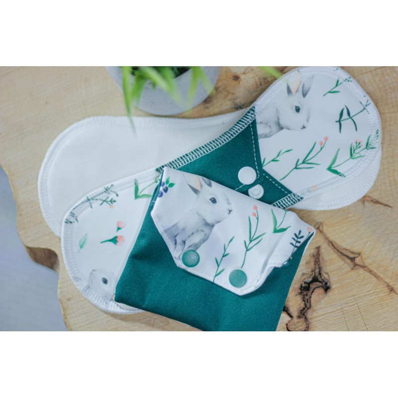 Rabbits and flower - Sanitary pads - Made to order